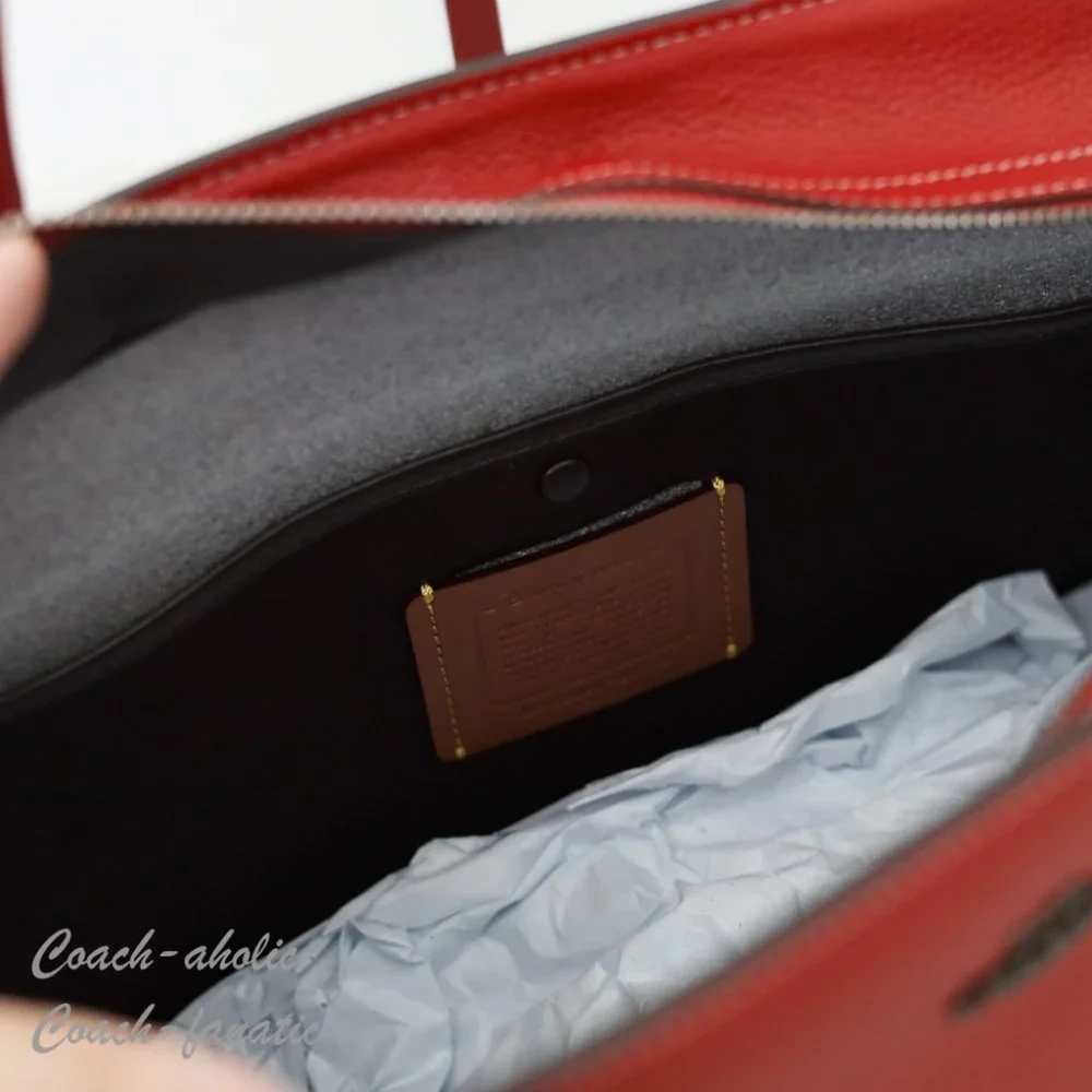 NWT 89975 Disney X Coach Central Tote With Zip With Mickey Mouse Motif in Red - Picture 12 of 12